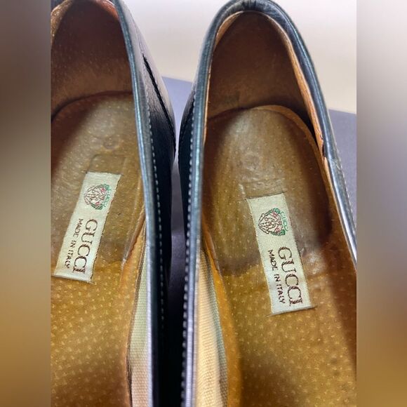 GUCCI - Vintage Blue Leather Heels - Picture 2 of 9